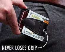 Load image into Gallery viewer, Geneva Black Mesh MoneyClamp® with Wallet