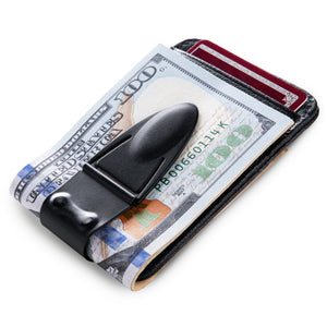 Mini Geneva Black Matte MoneyClamp® with Wallet